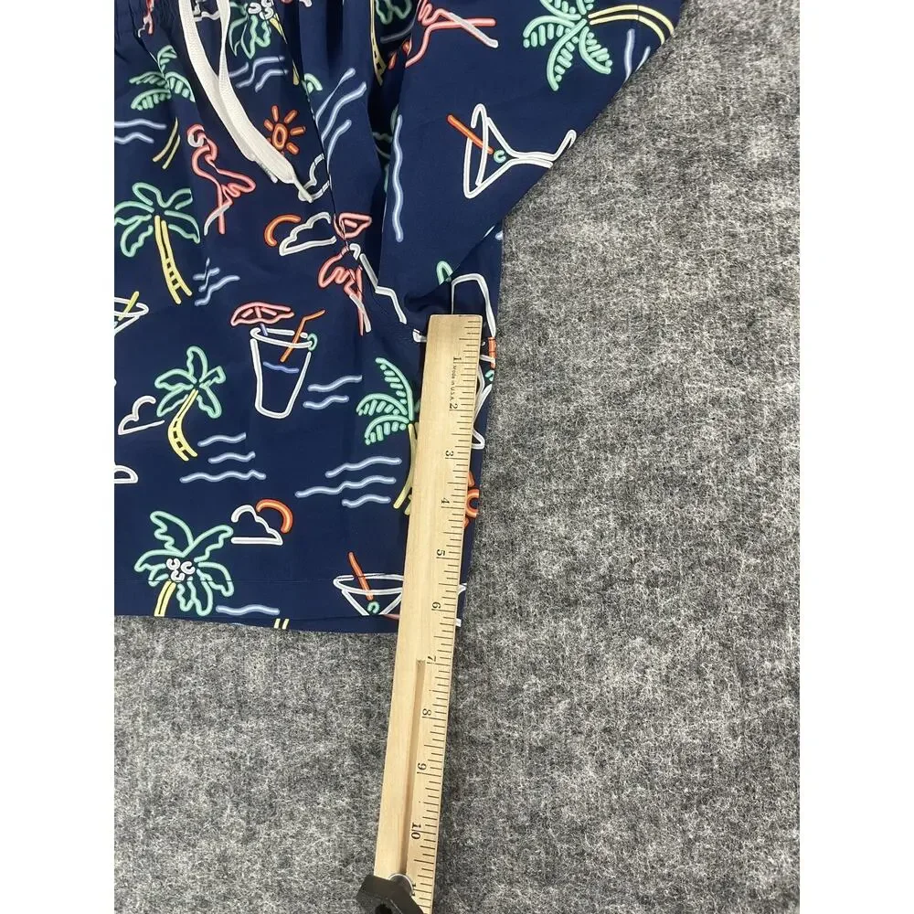 Chubbies Shorts Mens 2XL Swim Trunks Blue Flamingo Palm Trees Coctail Lined A14